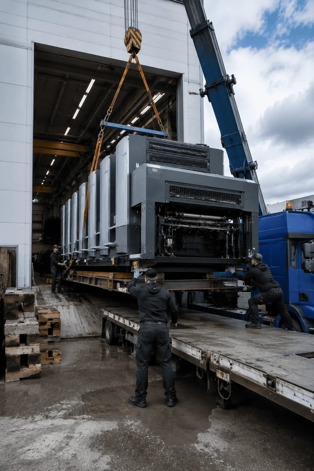 Startseite Umzug von Druckmaschinen mit CDM