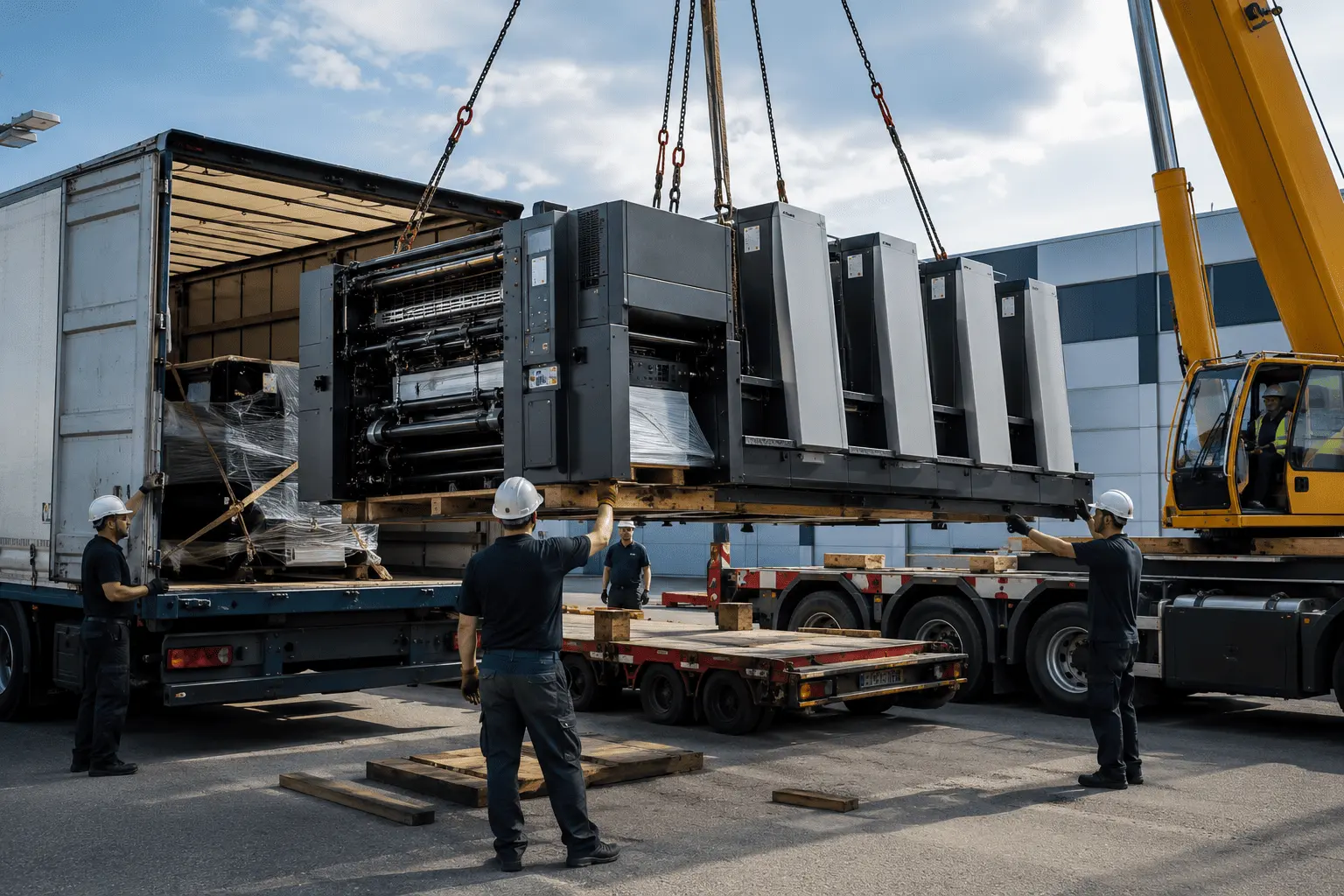 Druckmaschinen Transport sicher bewältigen mit unseren Experten bei CDM